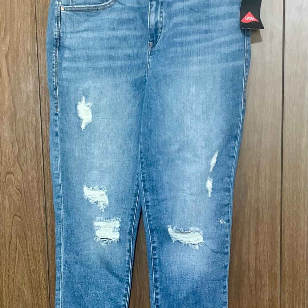 LuLaRoe Blue Skinny Jeans with Vintage Distressing